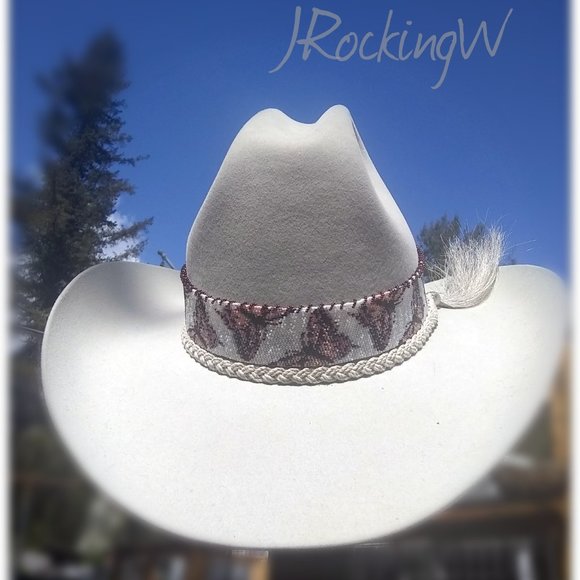 JRW Custom Cowboy Infinity Hat Band Butterflies main image 8